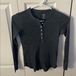 Dark gray button down long sleeve